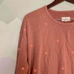 • lou & grey bright suns sweatshirt - mauve & hot pink •